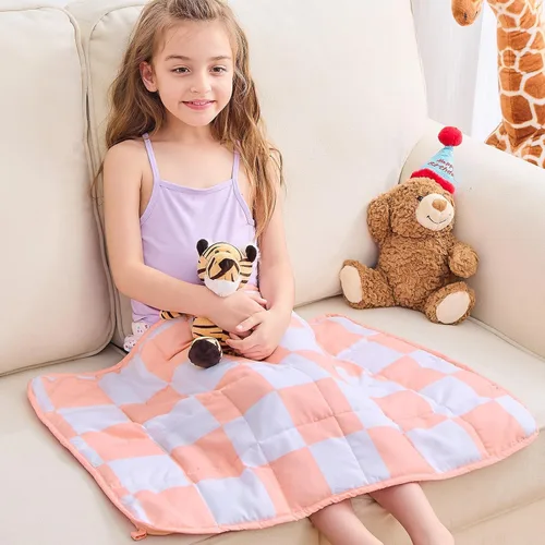 Miniatura 62 de yescool - Manta con peso de unicornio de 10 libras, manta de regazo refrescante de arcoíris rosa, manta con peso transpirable, regalo para personas