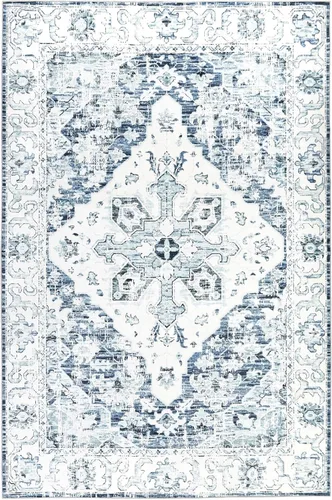 Miniatura 32 de Syalife 4x6 Alfombra Lavable para Área, Ultra Suave Antideslizante, Pila Baja, Alfombra Vintage Resistente a Manchas para Sala de Estar, Alfombra