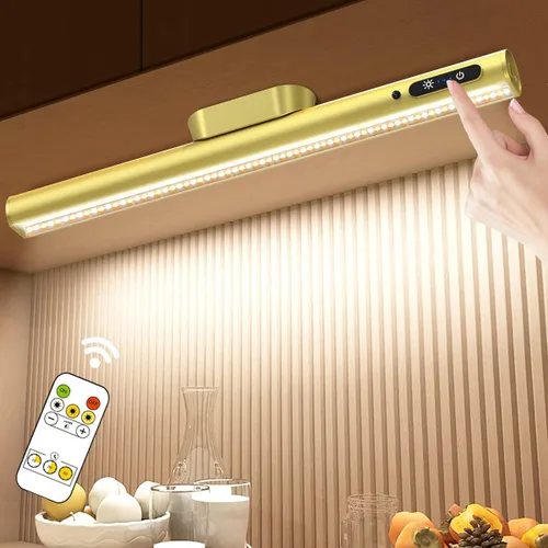Miniatura 8 de Hapfish Barra de Luz LED con Sensor de Movimiento Interior, Iluminación Recargable Bajo Gabinete Inalámbrica, Luces de Pared Operadas por Batería