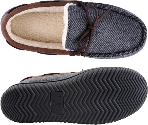 Miniatura 2 de ULTRAIDEAS Men's Austin Moccains Knit Slippers with Tie