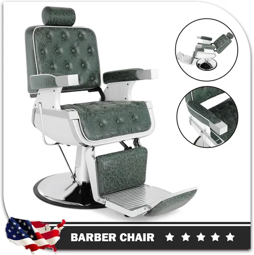 Miniatura 8 de Artist hand Silla de peluquero, silla de salón de belleza, reclinación hidráulica de alta resistencia para estilista, salón de tatuajes, silla