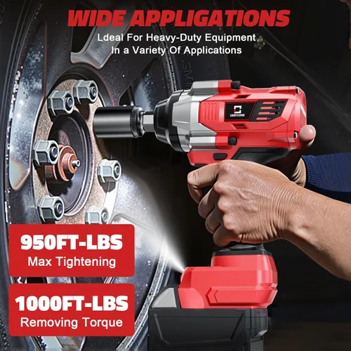 Miniatura 4 de Cerycose Llave de Impacto Inalámbrica de 1/2 Pulgada Compatible con Batería Milwaukee de 18V Sin Escobillas de Alto Torque Pistola de Impacto