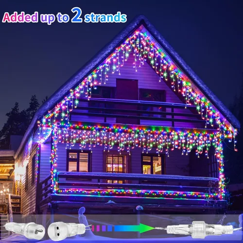 Miniatura 8 de Luces solares de Navidad para exteriores, 82 pies, 660 luces LED multicolor, funciona con energía solar con control remoto, luces solares que