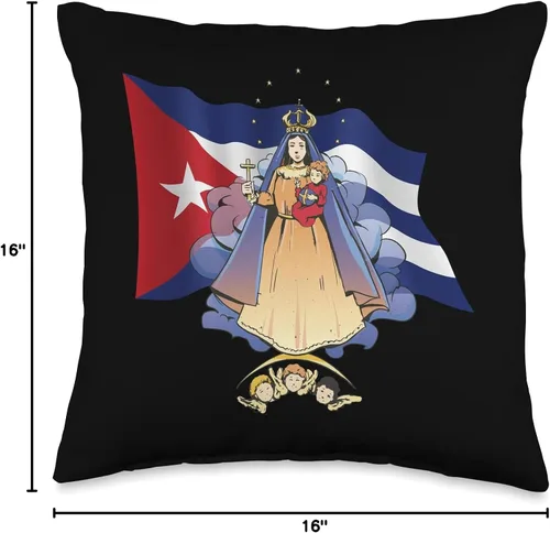 Miniatura 4 de Cuban Virgen de la Caridad del Cobre Art by NLTS Virgen la Caridad del Cobre Patrona de Cuba y Bandera Cubana, 16.0 x 16.0 in, Multicolor