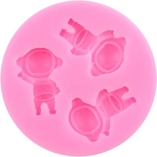 Miniatura 8 de ZiXiang Molde de silicona para astronauta, diseño de astronauta, planeta, cohete, satélite, fondant, para decoración de pasteles, cupcakes