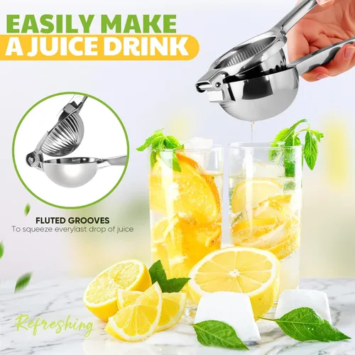 Miniatura 3 de Lemon Squeezer Large, Lemon Squeezer Juicer Stainless Steel, Heavy Duty Manual Citrus Juicer Hand Press, Kitchen Tools Lime Squeezer Bar Tool, Easy