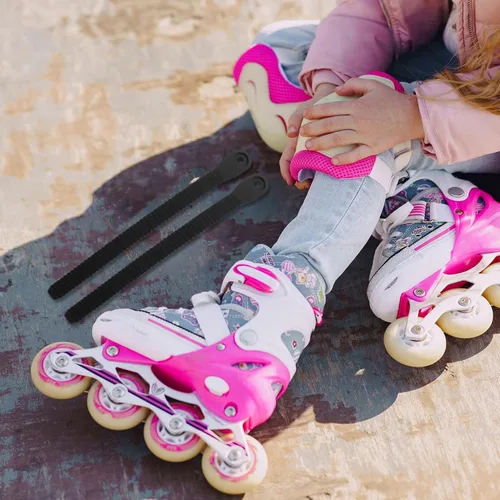 Miniatura 2 de BESPORTBLE 2 piezas de correa de patinaje de repuesto en línea zapatos de patinaje de ruedas correa de energía, hebillas para patines de hielo