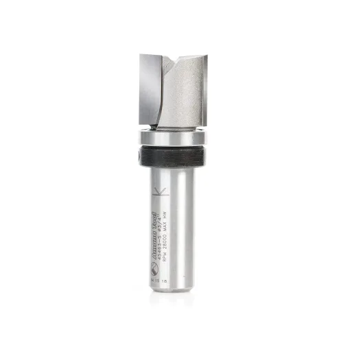 Miniatura 11 de Amana Tool 45460-3US Broca de enrutador con punta de carburo, plantilla de inmersión de recorte uniforme, ángulo de corte superior, 1/2 pulg.