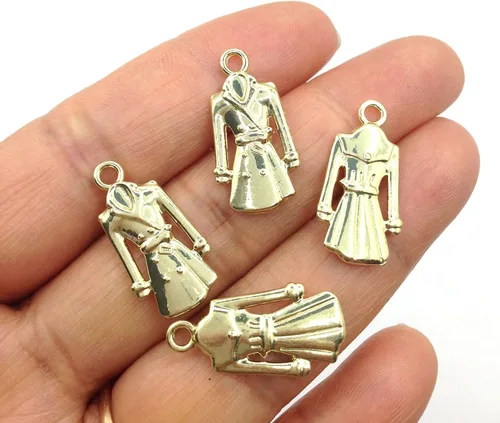 Colgantes de aleación para hacer collares, pulseras, accesorios para hacer joyas, Zinc, No es una piedra preciosa 3#. Ropa Oro