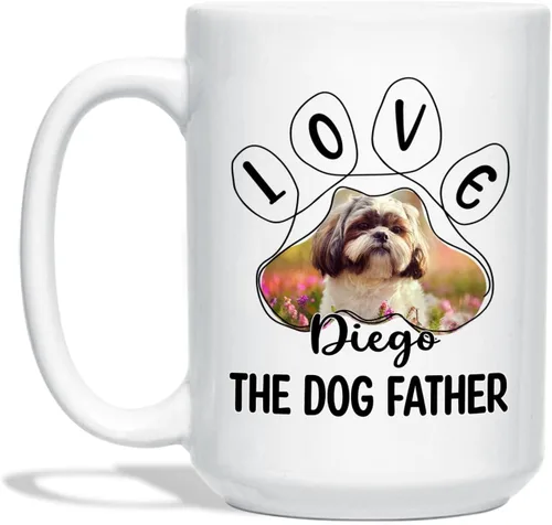 Miniatura 22 de Taza de café con nombre personalizado "Best Dog Mom Ever", regalo para mamá, mamá, madre, amante de los perros, taza de cerámica blanca Taza blanca