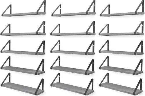 Miniatura 16 de Wallniture Ponza - Estante flotante de pared de 17 x 4.5 pulgadas, estantes pequeños de madera para almacenamiento en la pared, estante montado