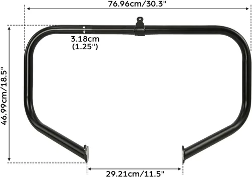 Miniatura 2 de TCT-MOTORPARTS Barra protectora de motor de carretera de 1-1/4 pulgadas para Harley Touring Road Electra Glide Road King Street Glide Tri Glide