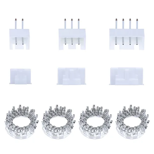 Miniatura 46 de CQRobot JST EL 4.5 mm de paso 2 pines conector electrónico IC macho, enchufes hembra carcasa y kit de terminales de crimpado en T macho/hembra. 50