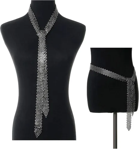 Miniatura 4 de Glamorstar Regalo de corbata de cuello con diamantes de imitación para mujer