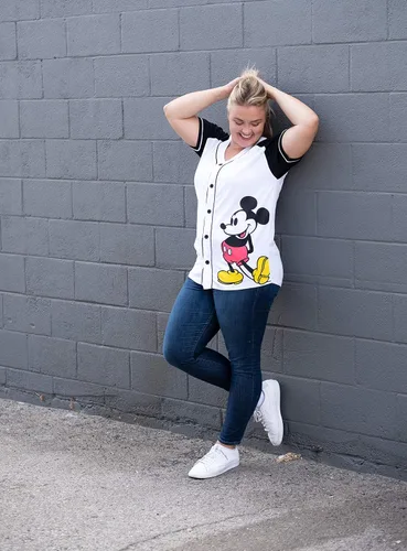 Miniatura 4 de Disney Mickey Mouse 28 - Camiseta para mujer con botones frontales