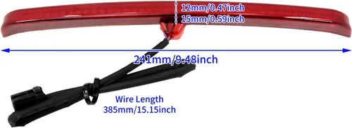 Miniatura 3 de Lámpara de luz trasera LED para guardabarros trasero de motocicleta, luz de freno para Harley Touring Trike Glide 2009-2025 (Color: Rojo)