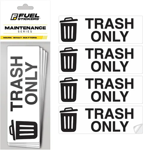 Miniatura 13 de Adhesivo de reciclaje para contenedores de basura, resistente, solo reciclaje, apto para 3 a 5 años para interiores y exteriores, resistente