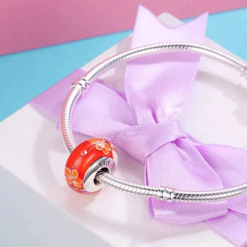 Miniatura 5 de JIAYIQI Abalorio de cristal de Murano compatible con pulseras Pandora plata de ley 925 cuentas de cristal para pulsera y collar