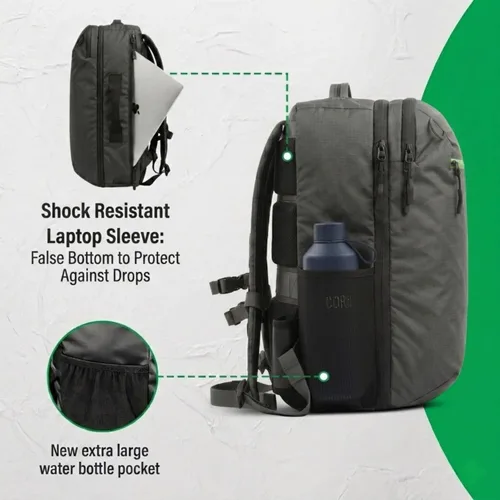 Miniatura 3 de COR Surf - Mochila de viaje aprobada para vuelo, de cabina, para laptop Mochila de equipaje de fin de semana para negocios, unisex, 28 l