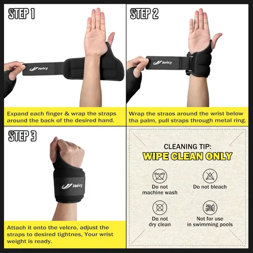 Miniatura 7 de Pesas de muñeca con trabillas para el pulgar para mujeres y hombres, 1 par de 2, 3, 4, 5, 6 libras, pesas de brazo y tobillo, guantes