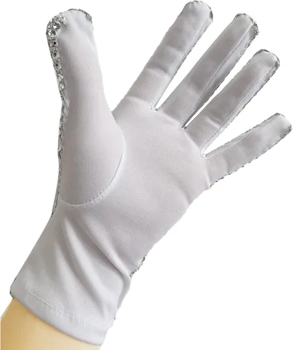 Miniatura 2 de Guantes de diamantes de imitación para niños brillantes Michael Punk Billie Jean con lentejuelas y una insignia de Jackson