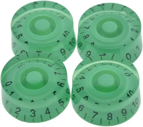 Miniatura 5 de KAISH Juego de 4 perillas de control de velocidad de guitarra de color ámbar, compatible con guitarra LP