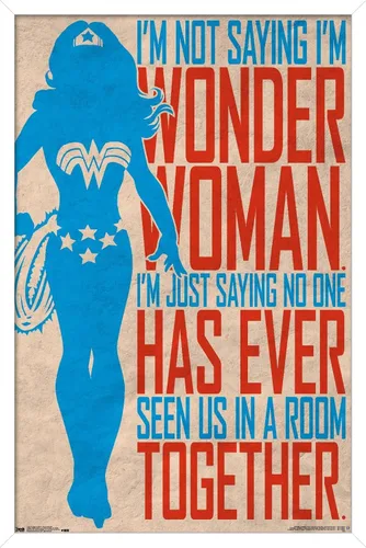 Miniatura 14 de Trends International DC Comics - Póster de pared de identidad secreta, Mujer Maravilla, 22.375 x 34 pulgadas, versión enmarcada en negro Versión