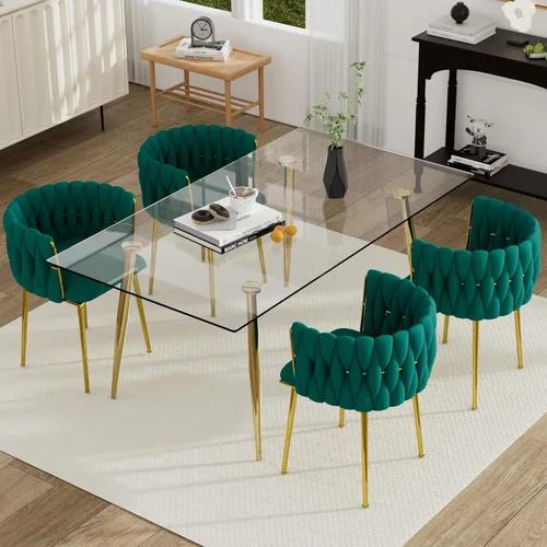 Miniatura 52 de Juego de mesa de comedor de cristal plateado para 2, juego de mesa cuadrada de lujo moderno de 36 pulgadas, juego de mesa de cocina minimalista de 3
