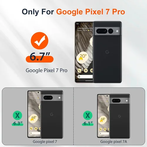 Miniatura 7 de JAME Funda para Google Pixel 7 Pro, Funda de Ajuste Delgado para Pixel 7 Pro con Soporte de Anillo Kickstand