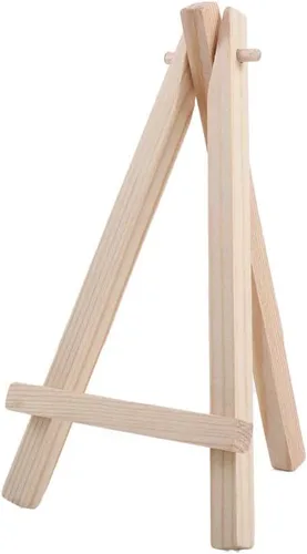 Mini caballete de exhibición de madera, soporte de mesa de madera natural para lienzos pequeños, manualidades infantiles, tarjetas de visita,