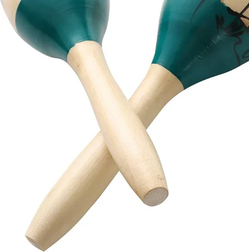 Miniatura 5 de Maracas - Batidoras de madera de colores grandes, sonajeros, percusión de mano de arena del martillo, gran instrumento musical con ritmo de salsa