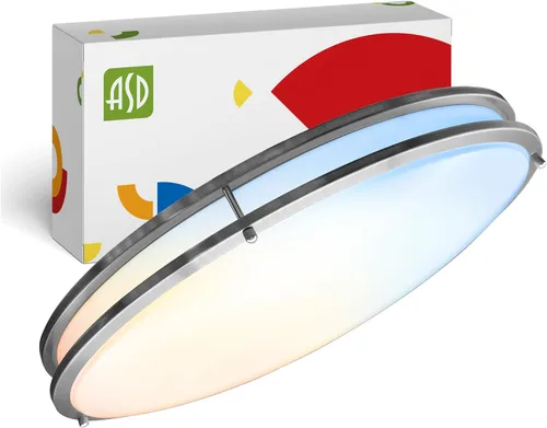 Miniatura 49 de ASD Lámpara LED de techo de montaje empotrado de 18 pulgadas, interruptor de 28 W, 100-277 V, 2750 lúmenes, 3000 K/4000 K/5000 K, regulable, Níquel