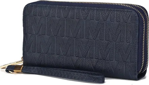 Miniatura 61 de MKF Collection Mia K - Cartera de pulsera para mujer, pequeña cartera de cuero vegano para tarjetas de crédito con cremallera y bolsillo