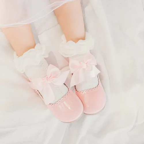 Miniatura 3 de Meckior Toddler Little Girl Mary Jane Dress Shoes Ballet Flats for Girl Party School Shoes Bowknot Princess Shoes