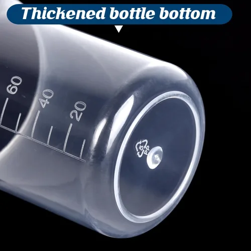 Miniatura 4 de 6 vasos de plástico de laboratorio de 3.4 fl oz, tazas medidoras transparentes con escala graduada y boquilla de vertido para experimentos