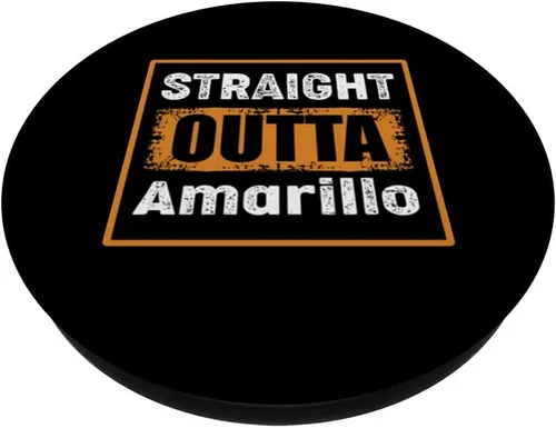 Miniatura 2 de Straight Outta Amarillo Texas USA Retro Distressed Vintage PopSockets Adhesive PopGrip