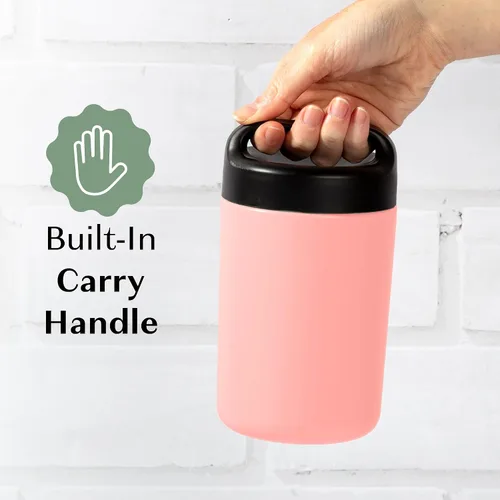 Miniatura 5 de Goodful Tarro de comida de acero inoxidable, recipiente de almacenamiento de alimentos aislado con sello al vacío de doble pared con asa de Rubor
