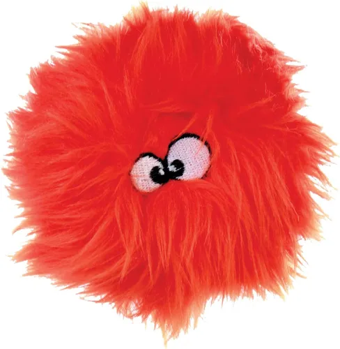 Miniatura 17 de goDog Furballz - Bola de peluche chirriante para perro, tecnología Chew Guard, color arcoíris genial, grande Furballz (arco iris fresco)