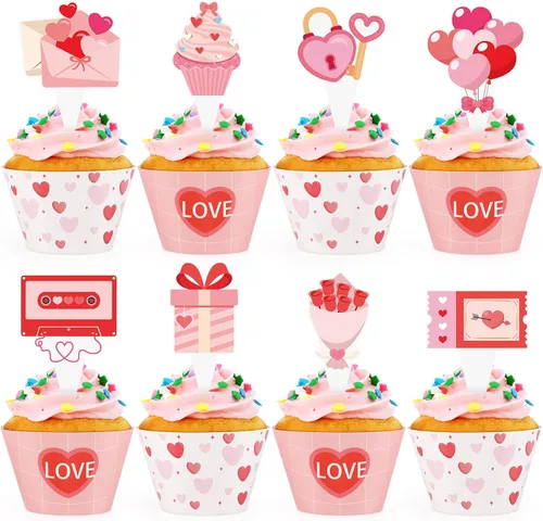 Miniatura 15 de 48 paquetes de toppers y envolturas de cupcakes de coche de carreras, decoración de pastel de fiesta de carreras con temática de carreras y cuadros