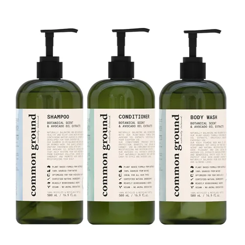 Paquete de gel de baño, champú y acondicionador (3 artículos), sin parabenos ni crueldad, orgánico, vegano, a base de plantas, aroma botánico y