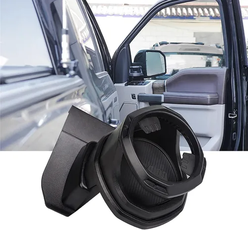El portavasos de ventana es compatible con modelos Ford F150 2015-2023, portavasos de puerta y soporte para bebidas (lado del pasajero)