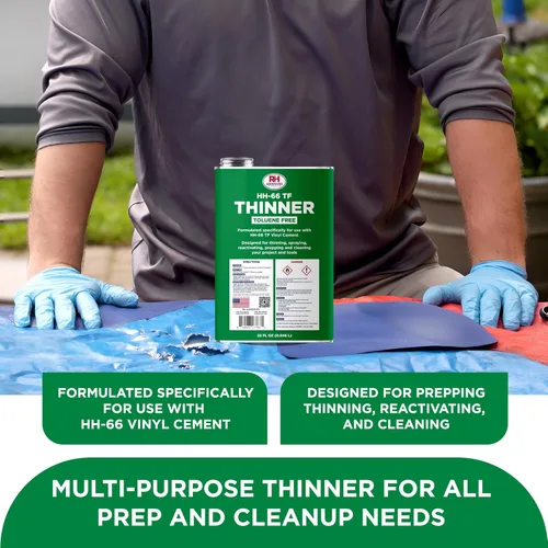 Miniatura 3 de HH-66 Diluyente libre de tolueno, lata de 32 oz. - Preparación, adelgazamiento, reactivación, limpieza, multiusos, compatible con cemento de vinilo