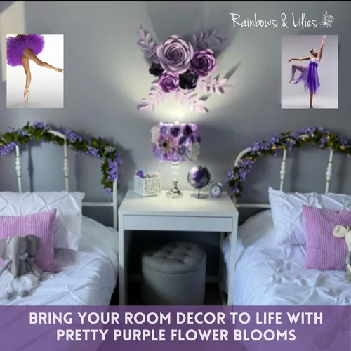Miniatura 15 de Rainbows & Lilies 10 flores de papel grandes para decoración de pared, rosas artificiales 3D para bodas, fiestas de novia, baby shower, decoración