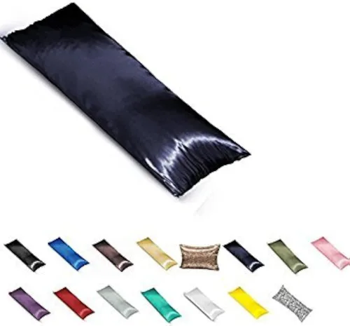 Miniatura 3 de TAOSON - Funda de almohada corporal de satén sedoso y suave, funda de almohada, protector de almohada, funda de cojín con cremalleras