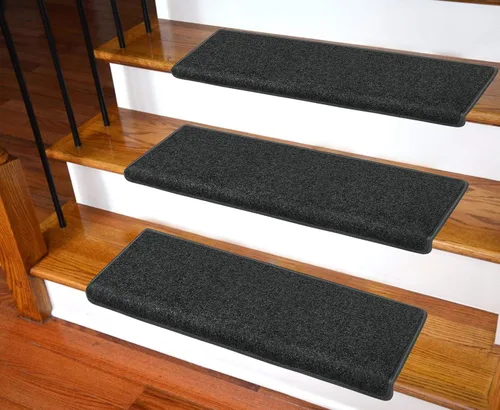 Miniatura 8 de Alfombras para Escalones – Alfombras Antideslizantes con Borde Redondeado para Escaleras – Almohadillas para Escaleras Interiores – Autoadhesivas