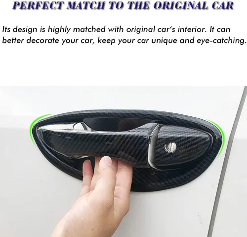 Miniatura 4 de 8 piezas de plástico ABS para exterior de la manija de la puerta, marco de la puerta, accesorios de decoración para Toyota Corolla 2014-2019,