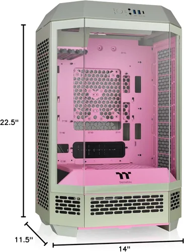 Miniatura 7 de Thermaltake Torre 300 Edición de Verano Matcha Plum Micro-ATX; Incluye 2 ventiladores CT de 140mm; Soporta hasta un radiador de 420mm; Capaz