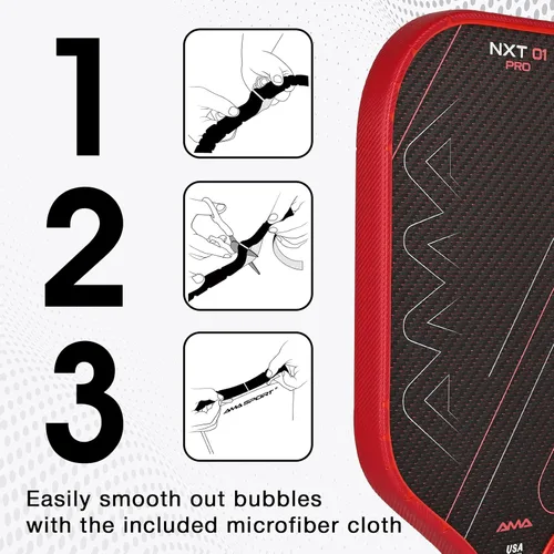 Miniatura 114 de PICKLETECH Cinta de protección de pala de pickleball – Protector de borde de cabeza de paleta – Cinta de protección de borde de raqueta ajuste gris