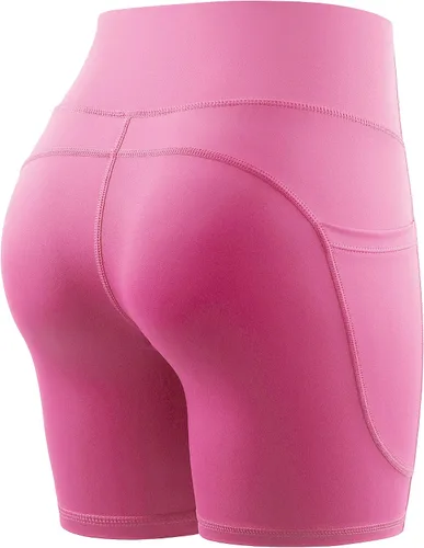 CADMUS Pantalones cortos de yoga de cintura alta para mujer, sensación desnuda, entrenamiento, correr, ciclista