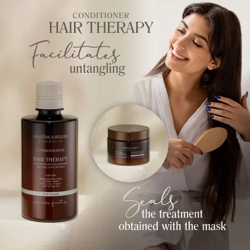 Miniatura 3 de AMAZONICA BELEZA - Acondicionador de terapia capilar, elimina la pérdida de cabello graso y promueve el crecimiento, acondicionador profesional